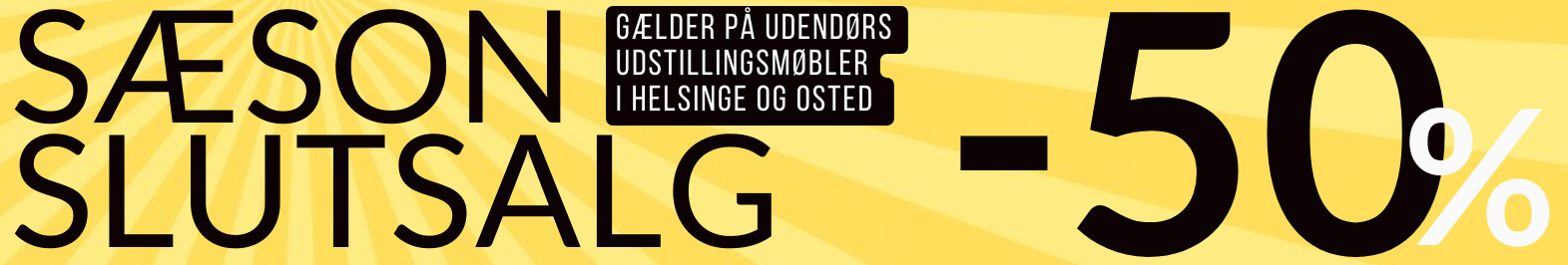 Slutsalg i butikkerne i Helsinge og Osted